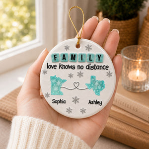 Family Love From Distance  - Personalized Acrylic Ornament