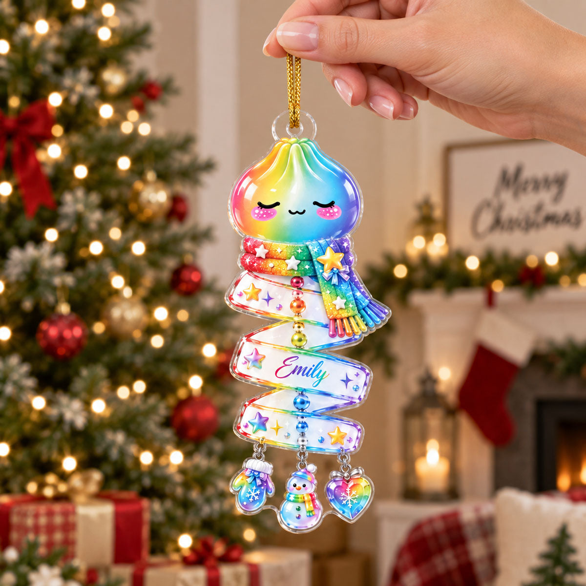 Dumpling Acrylic Ornament - Personalized Christmas Ornaments