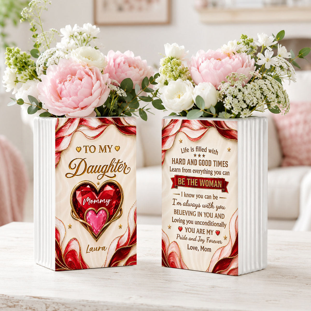 Learn From Everything You Can - Personalized Ceramic Book Vase