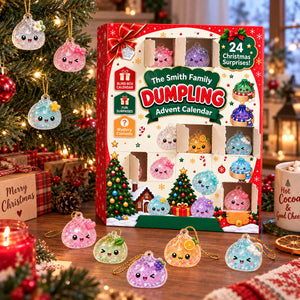 Dumpling Advent Calendar 2026 - 24 Day Spirits Countdown, Acrylic Charms Blind Box - Gift For Family