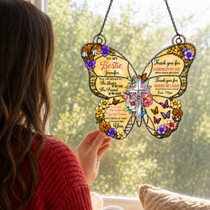 To My Bestie You Are The Sister Of My Soul | Personalized Acrylic Suncatcher