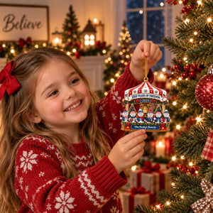 Family Christmas Carousel 250th - Real 3D Raised Ornament