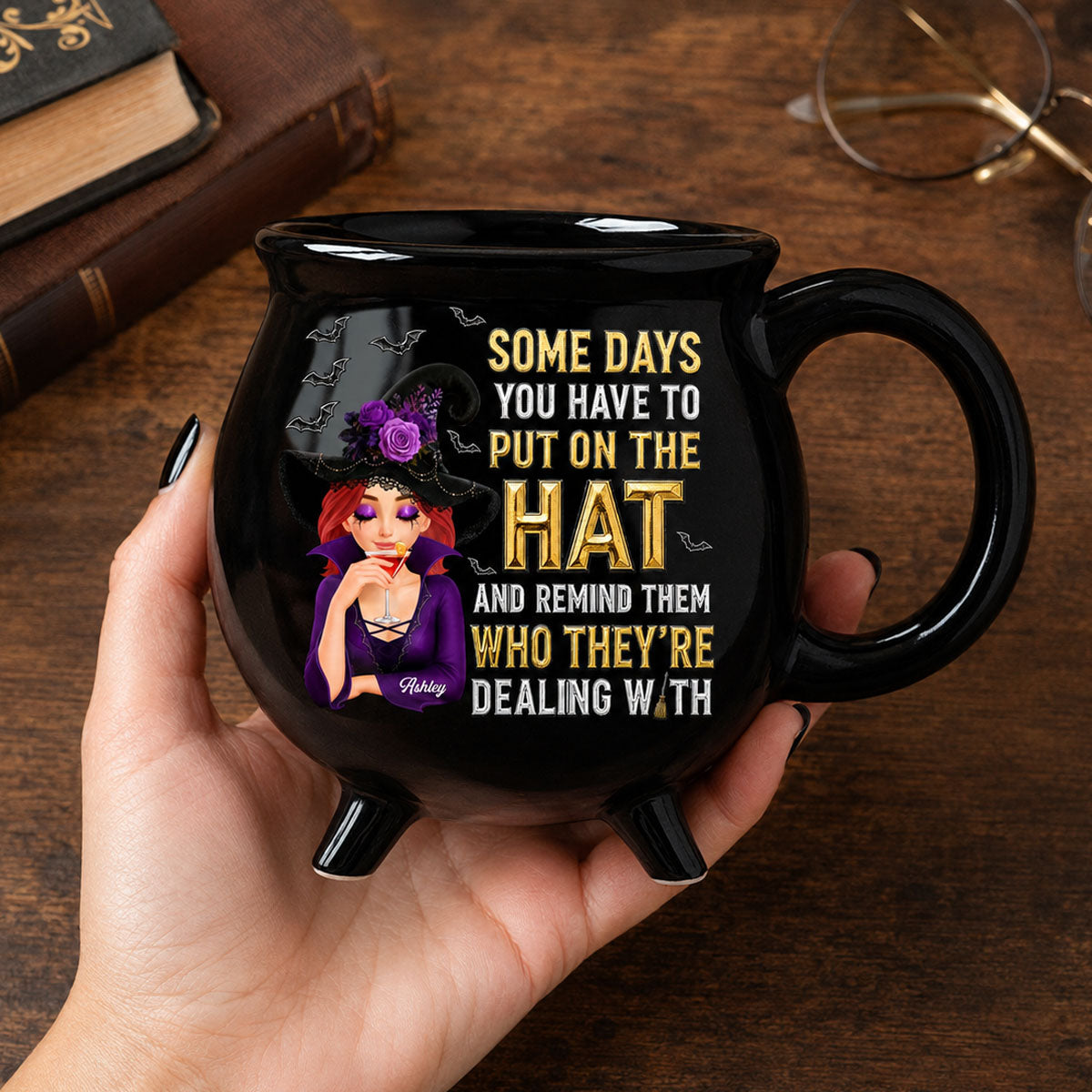 Sassy Witch – Personalized Halloween Cauldron Mug - Halloween Decoration