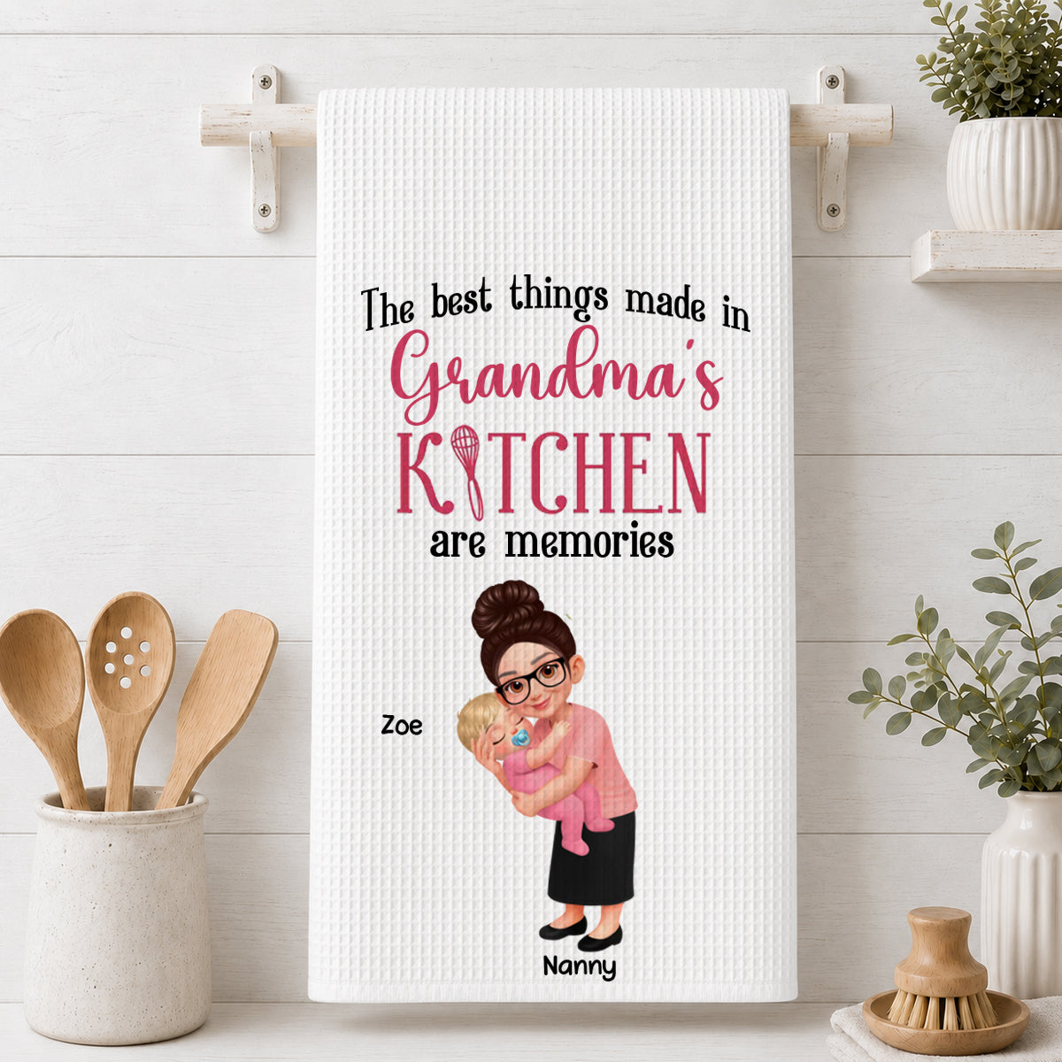 The Best Things Made In Grandma Kitchen - Personalized Custom Kitchen Towel