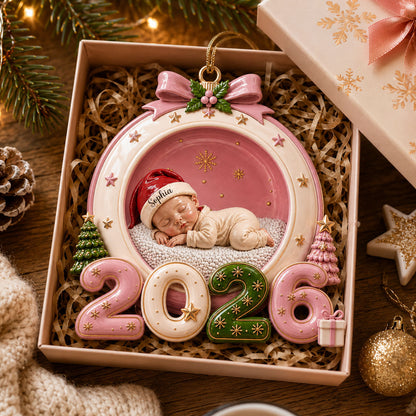 Wrapped In Christmas Love 2026 - Real 3D Raised Ornament
