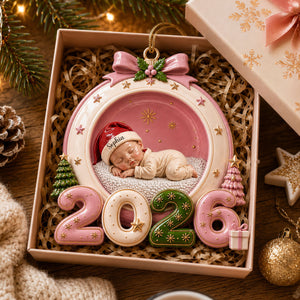 Wrapped In Christmas Love 2026 - Real 3D Raised Ornament