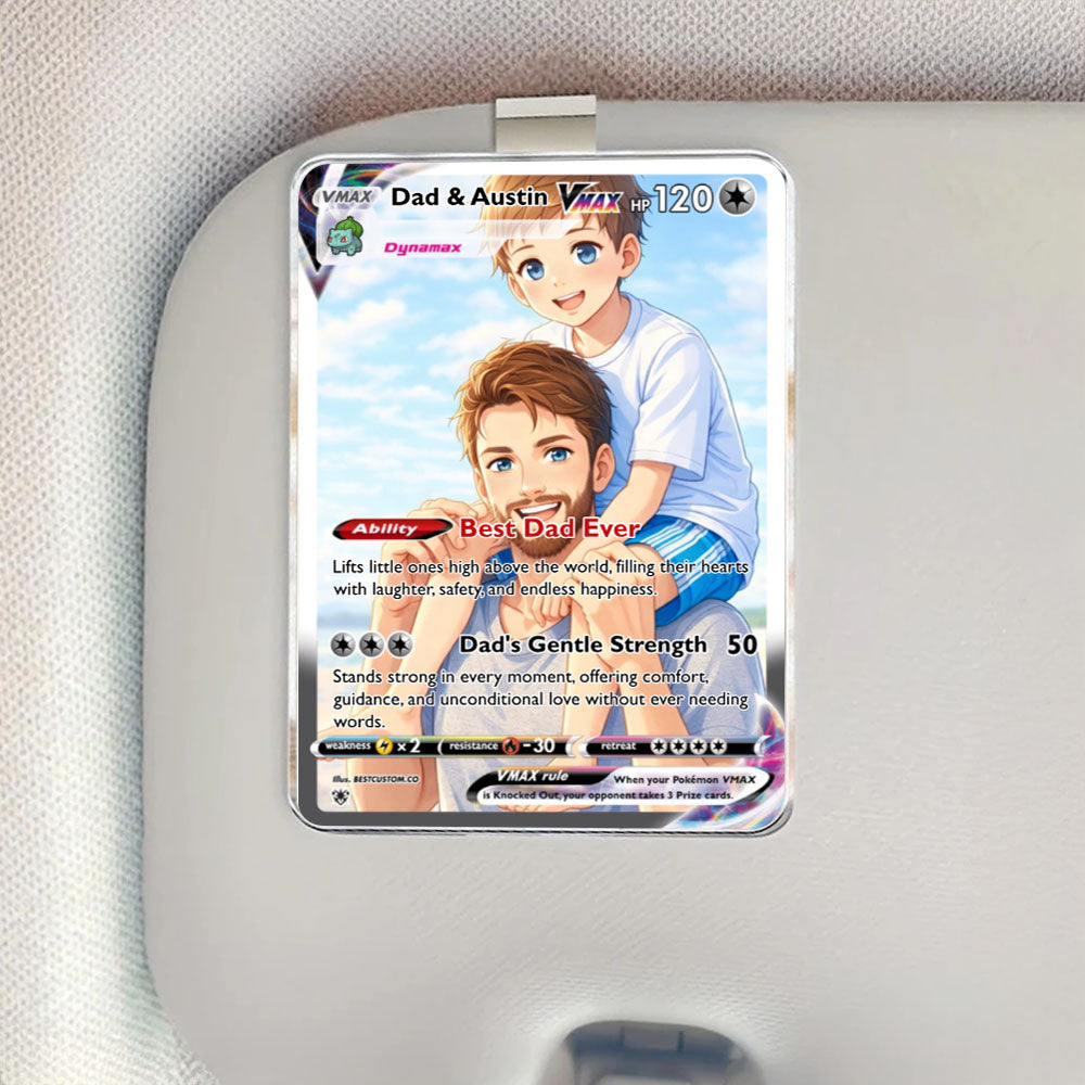 Custom PKM-Inspired Father's Day Keepsake - Car Visor Clip