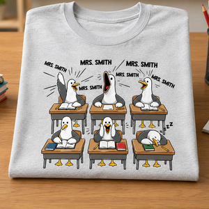 Funny Seagull Teacher - Personalized Shirt - Back To School Gift