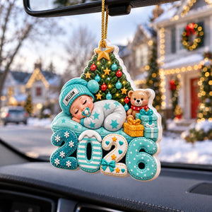 First Christmas Baby Sleeping Gift For New Mom, Baby - Personalized Custom Shaped Acrylic Ornament