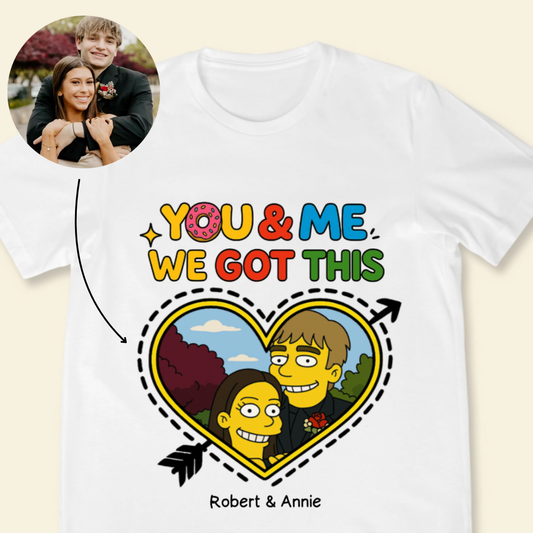 You & Me Simpsonized Couple Photo - Personalized Apparel - Gift For Couple, Gift For Him, Gift For Her