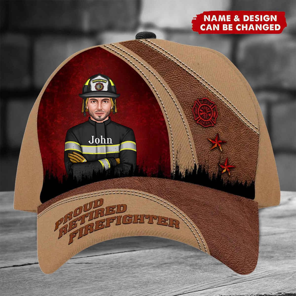 Proud Retired Firefighter - Personalized Classic Cap - Father's Day Gift For Firefighter Dad