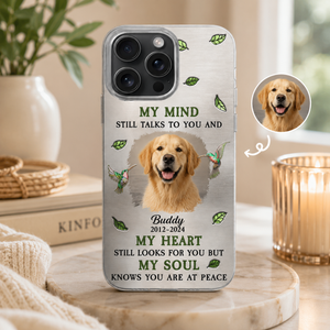 Custom Photo Memorial My Mind Still Talks To You - Personalized Phone Case
