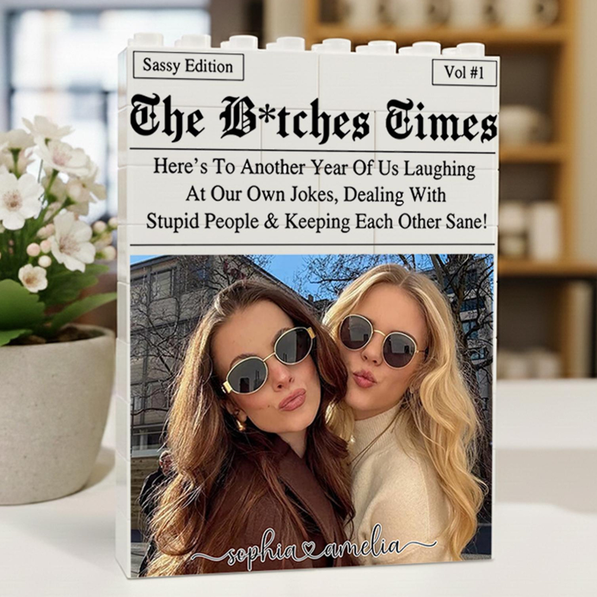 Personalized Bestie Photo Besties Blocks, Custom Photo Acrylic Block, Custom Photo Acrylic Block, Friendship Building Block, Bestie Gifts