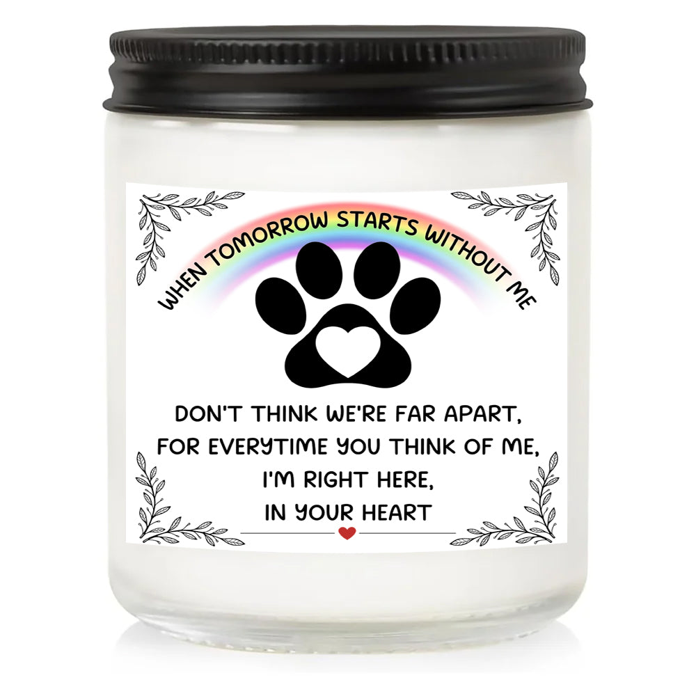 Memorial Gifts for Loss of Dog, Pet Loss Gifts, Sympathy Candle for Cats Dog Passing Away, Rainbow Bridge, Bereavement Remembrance Grief Condolence for Pet Lovers