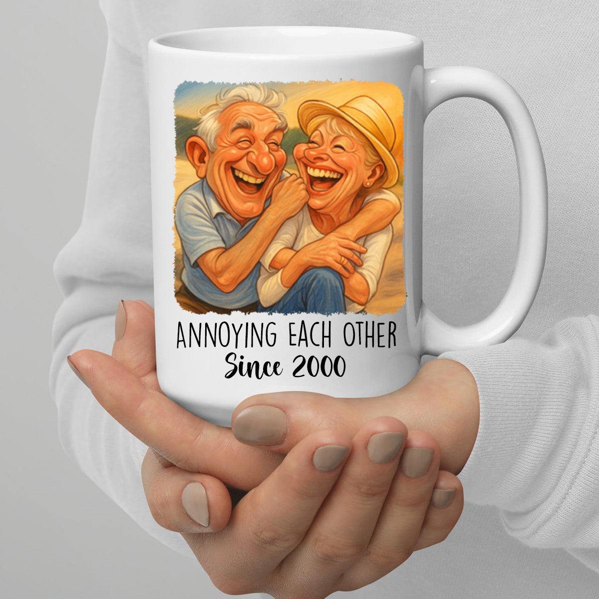 Custom Photo Funny Caricature Mug - Personalized Anniversary Wedding Gifts For Husband And Wife, Him And Her - I'm Yours No Returns Or Refunds