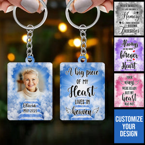 Customizable Memorial Keychain-Remembrance Keyrings-Bereavement Personalized Gifts
