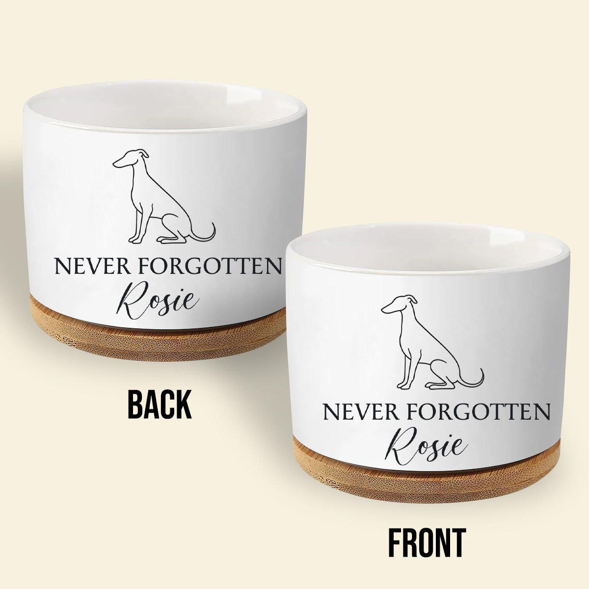Pet memorial planter, dog memorial, loss of pet gift, personalized gift flower pot, custom dog breed loss of dog, pet memorial gift