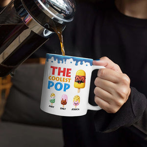 The Coolest Pop Grandpa Dad - Personalized White Edge-to-Edge Mug
