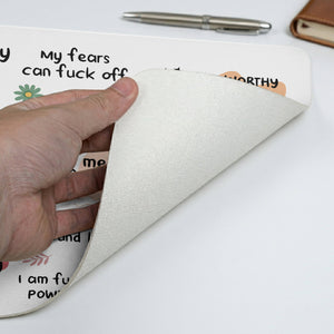 Funny Large Desk Mat - Bad B*Tch Affirmations - For Coworkers, Friends, Self Gift - Personalized Desk Mat