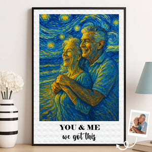 Custom Photo Vertical Poster - Personalized Anniversary Wedding Gifts For Husband And Wife, Him And Her - Vintage Love, Endless Joy