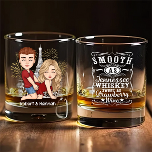 Smooth As Jennessee - Personalized Whiskey Glass - Anniversary, Valentine's Day Gift For Couple