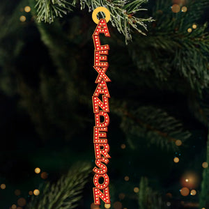 Christmas Marquee Custom Letter Ornament, Christmas, Birthday Gift For Family
