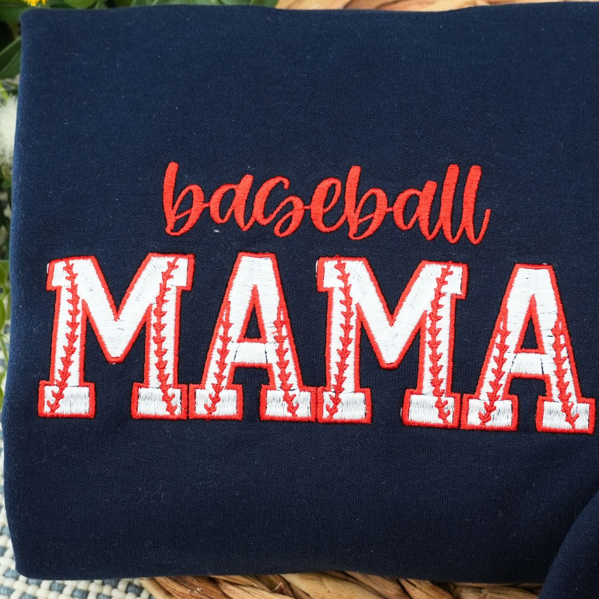 Baseball Mama Sweatshirt, Custom Embroidered Gifts for Baseball Mom, Mother's Day Gift, Sport Mom