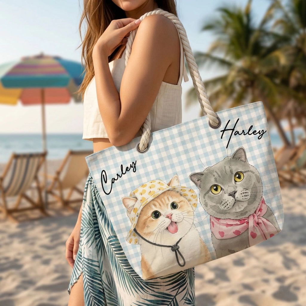 Beachside Kitties - Personalized Beach Bag - Summer Gift For Cat Lovers bb2bfbb4-4f62-412b-8314-6deee4d783e9-3.webp