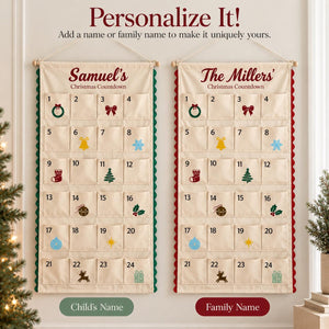 Personalized Fabric Advent Calendar, Custom Name Christmas Countdown, Reusable Wall Hanging bb2d8b07-01dd-42bb-ac87-1376872c9eba-il_1588xN.8602237019_snk3.jpg