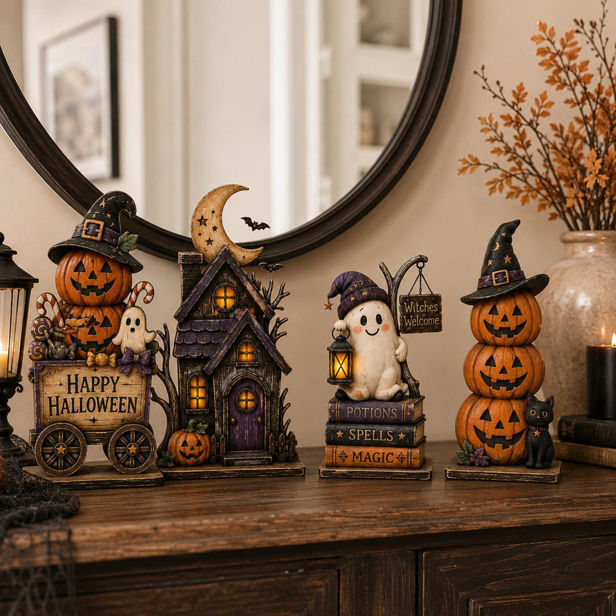 Personalized Halloween Wooden Block, Lighted Haunted House Family Name Decor, Trick or Treat Pumpkin Shelf Decor, Spooky Fall Gift bb439f04-38e2-4101-a75f-ea0eed259751-4.jpg