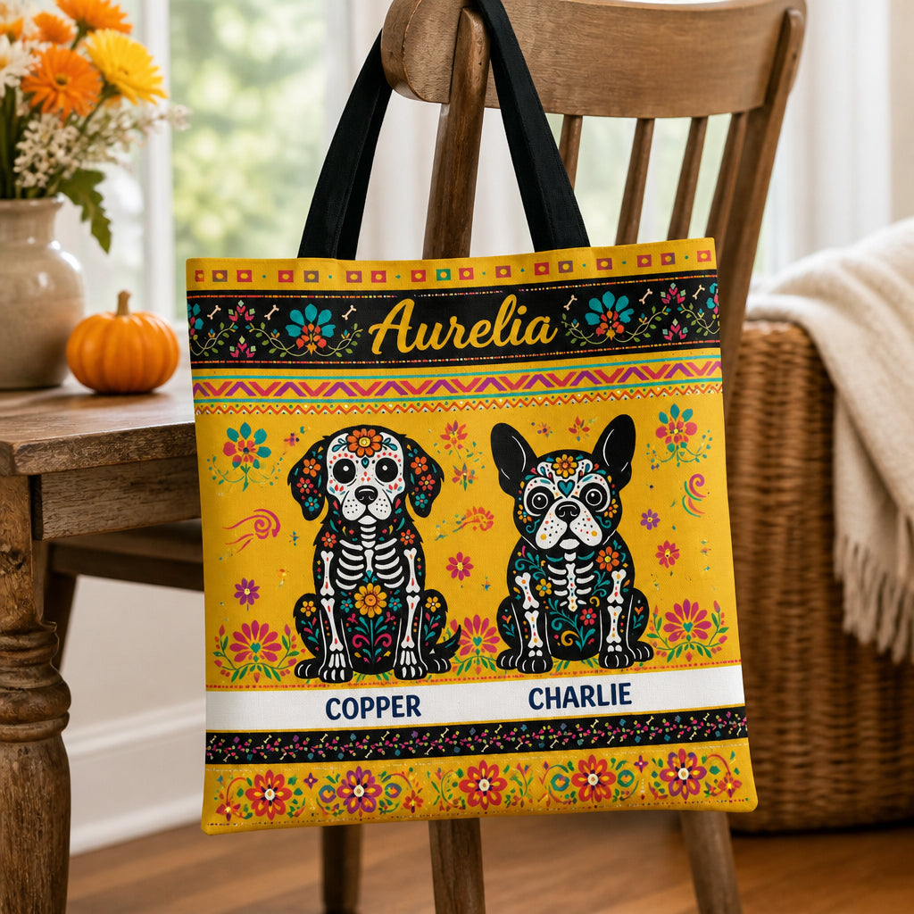 Sugar Skull Dogs Personalized Photo Tote - Personalized AOP Tote bb44558b-c314-467f-93d8-7e4428225772.jpg