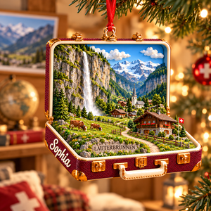 Personalized 3D Lauterbrunnen Valley Suitcase Christmas Ornament – Switzerland Travel Souvenir & Gift for Swiss Alps Lovers bb809157-e13f-4e20-9bad-0342c8253598-Lauterbrunnen-Alpine-Suitcase-Ornament-3.png
