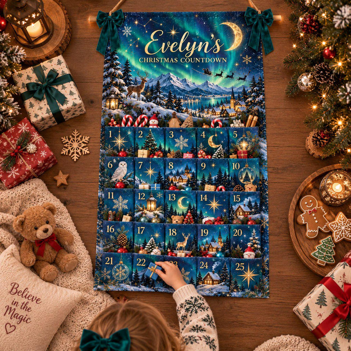 Personalized Reusable Fabric Advent Calendar, Northern Lights Christmas Countdown, 25 Pocket Xmas Wall Hanging, Custom Name Holiday Decor bb8a2277-9080-489f-bc39-fb28a4230a78-il_1588xN.8589581293_pfpu.jpg
