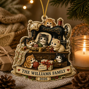 Personalized Cat & Sewing Family Shape Ornament - Name & Year - Personalized Shape Ornament bba58901-4169-46f6-9ffe-4e5f9e5de5b9.jpg