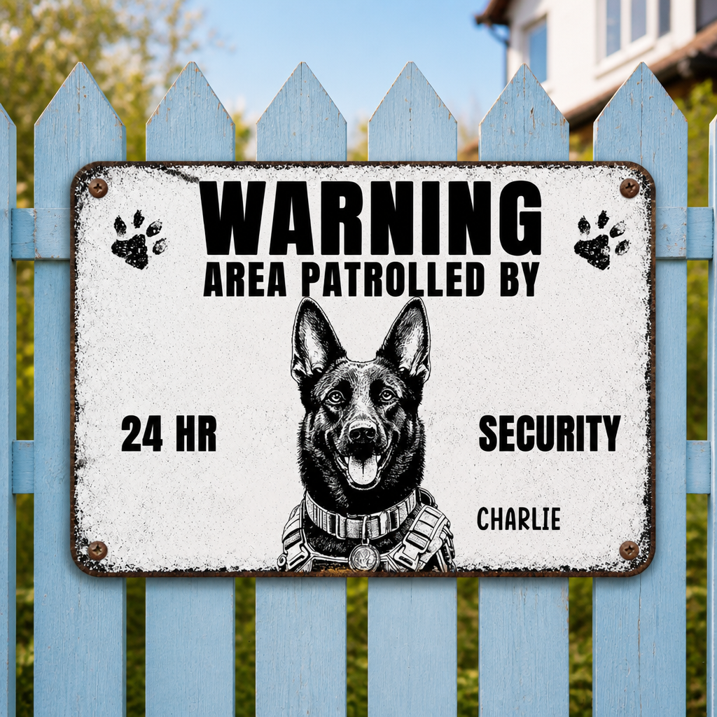 Custom Photo Dog Security Metal Sign - Personalized Metal Sign bba744a2-fa81-4723-87d8-b5222b5c910f.png