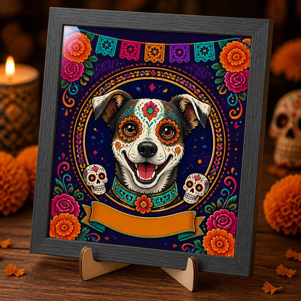 Custom Día de los Muertos Pet Portrait Picture Frame - Personalized Picture Frame bba860b3-f2cb-4f71-ac22-7b019ac3fe54.jpg