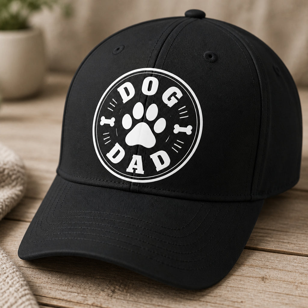 Dog Dad Paw Badge Printed Cap - Printed Cap bbb38c43-aa90-418e-b982-9a0df2a2e143.jpg