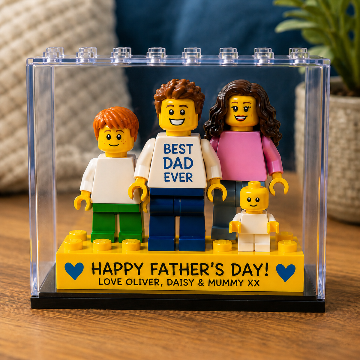 Father's Day Personalised Minifigure Gift for Dad, Custom Family Keepsake Figures, Sentimental Gift for Best Daddy