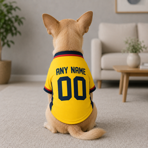 Ecuador Dog Tshirt 2026 World Cup Pet Clothes Jersey Style Custom Name and Number Pet Clothes Gifts