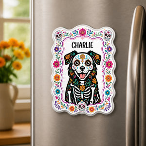 Calavera Pet Portrait Fridge Magnet – Upload Photo & Name - Personalized Custom Shape Fridge Magnet bbdd0606-2dd5-47ec-ab45-43b857221608.jpg