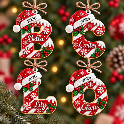 Personalized Initial Christmas Ornament 2026, Custom Name Letter Acrylic Keepsake, Candy Cane Monogram Gift, Family Christmas Tree Decor bbec21e4-1578-4c7a-b2ba-06fb0eef0179-1.jpg
