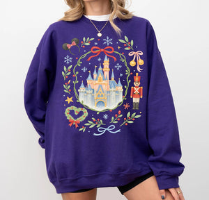 Retro Coquette Bow Disney Castle Christmas Sweatshirt, Magic Kingdom Nutcracker Holiday Crewneck bbfa26f2-0aa3-47ec-8f21-08c609d1c665-cv8.webp