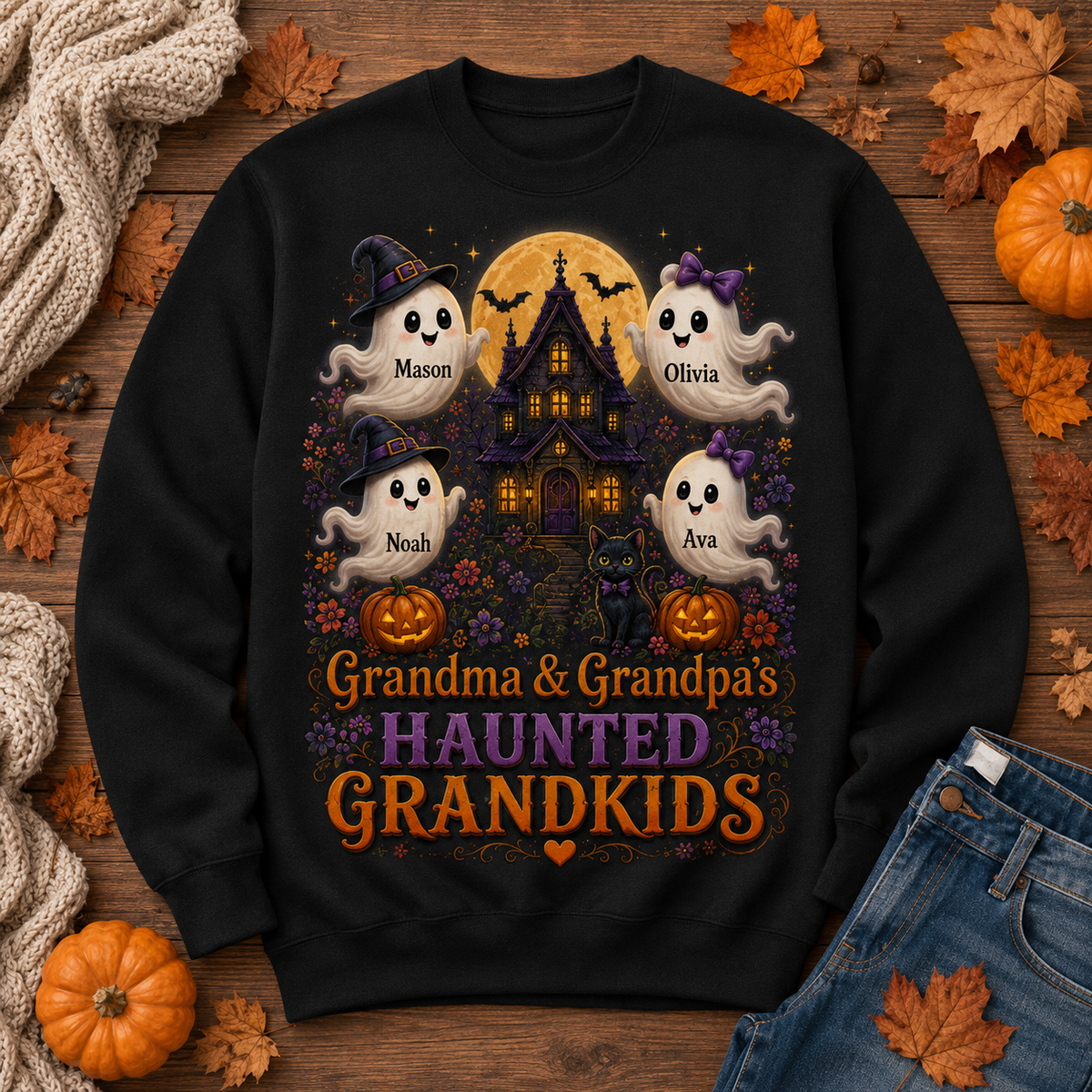 Personalized Grandma & Grandpa’s Haunted Grandkids Halloween Sweatshirt – Custom Grandchildren Names Ghost Family Crewneck, Cute Halloween Gift for Grandparents bc05987b-b4db-4f8f-96e3-b4cda7f4a7db-Image-Aug-19-2026-02_28_42-PM-4-.png