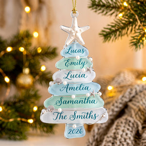 Custom Names Sea Glass Tree 2026 3D Relief Acrylic Ornament, Beach Family Christmas Decor, Coastal Keepsake, Grandkids Gift bc0bb2a5-0cbe-4e75-be2f-0f1754fd0a07-il_fullxfull.8383880637_pf87.jpg