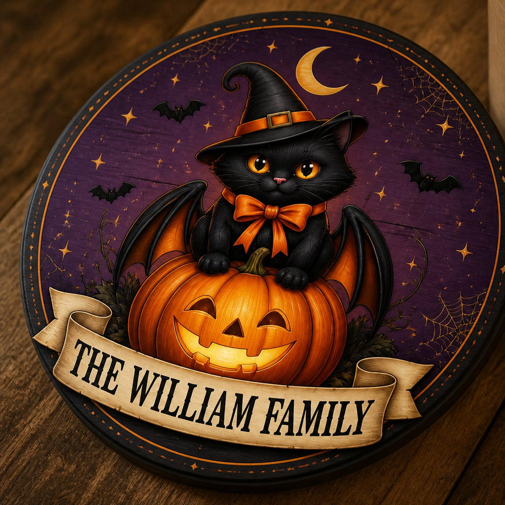 Personalized Halloween Black Cat Door Sign - Personalized Wood Sign bc1892ac-c4e5-49a3-827b-7888eb9734ba.jpg