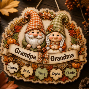 Autumn Gnome Grandparents Wood Sign – Personalized Grandkids Names - Personalized Wood Sign bc1dcaa4-9de2-4598-8179-a9e25123e74b.jpg