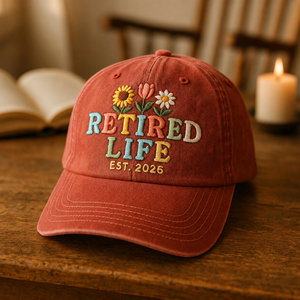 Custom Retired Life Embroidered Hat Retirement Gift Cap Retirement Celebration Hat Funny Retirement Gift for Men Women Est year