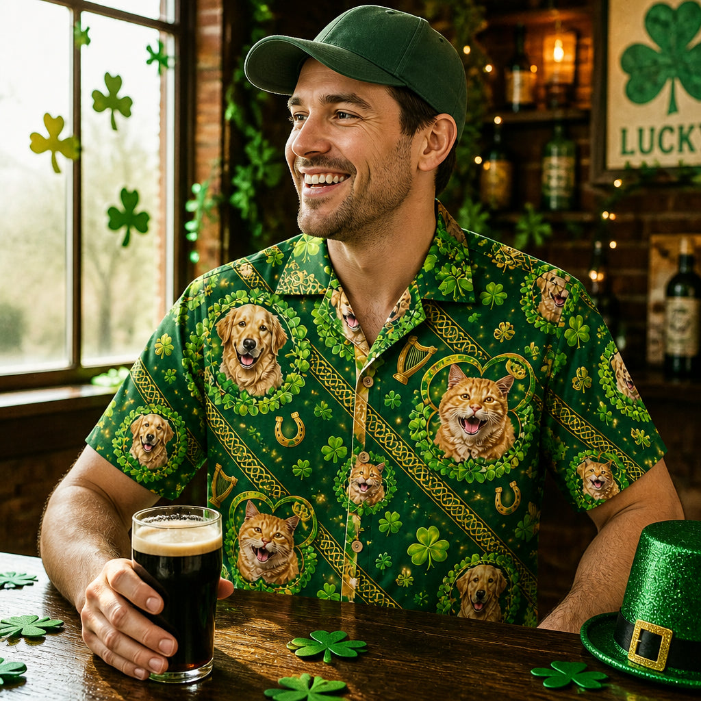 Custom St. Patrick's Day Pet Photo Hawaiian Shirt – Shamrocks & Gold - Personalized Hawaiian Shirt bc20075a-20f1-42ba-8d24-87e3f9ab1e86.jpg