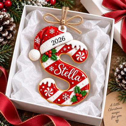 Personalized Initial Christmas Ornament 2026, Custom Name Letter Acrylic Keepsake, Candy Cane Monogram Gift, Family Christmas Tree Decor bc307db3-20ca-4b92-b74c-e1ed09ad8880-5.jpg