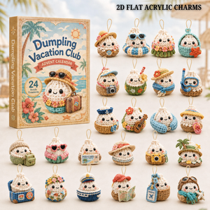 Dumpling Vacation Club Advent Calendar 2026 - 24-Day Festive Countdown, Acrylic Charms Blind Box - Gift For Crochet Lovers bc3ef217-a9e1-441e-9099-8a55c30a28ca-text.png